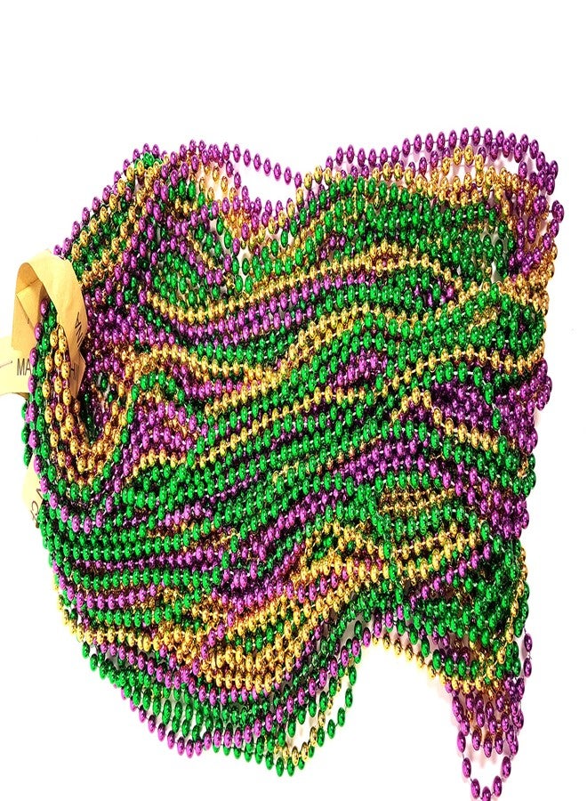 Dondor Metallic Beaded Necklaces, Mardi Gras Necklaces, Festive Necklace Multi Packs (72 Piece Pack) - Image 4