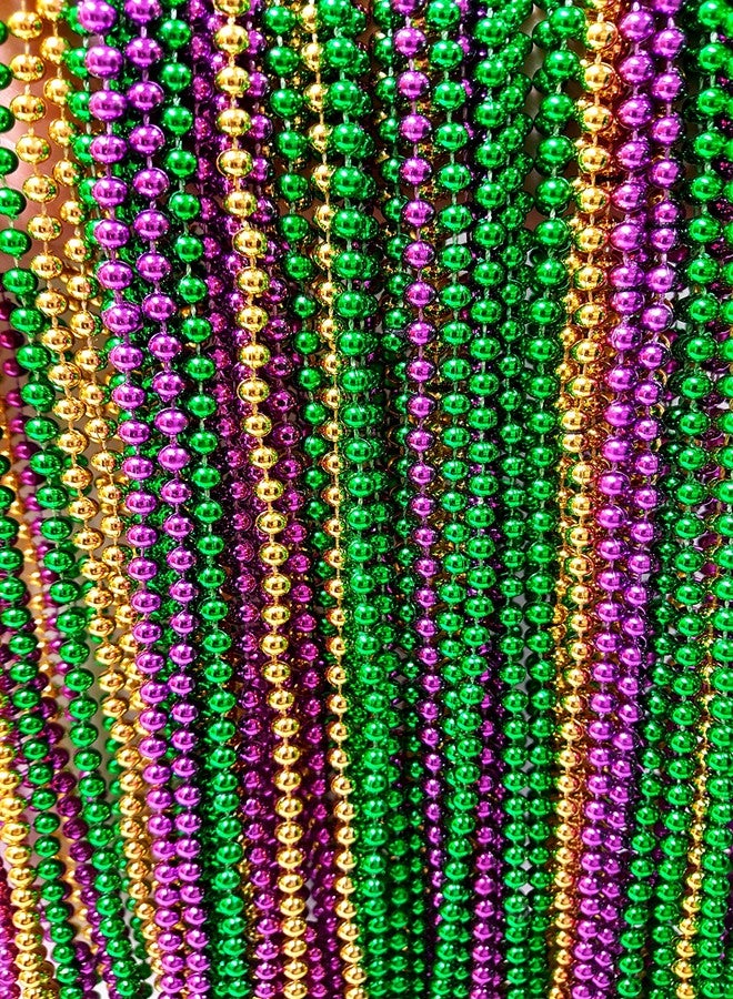 Dondor Metallic Beaded Necklaces, Mardi Gras Necklaces, Festive Necklace Multi Packs (72 Piece Pack) - Image 5