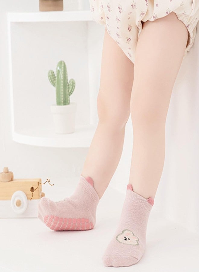 TecoKart® 6 Pairs Socks for Baby Boys 0-3 Years Grip Socks for New Born Baby Anti Skid Kids Socks Ankle Socks for Toddler Gift for 1 Year Old Boy&Girls - Image 2