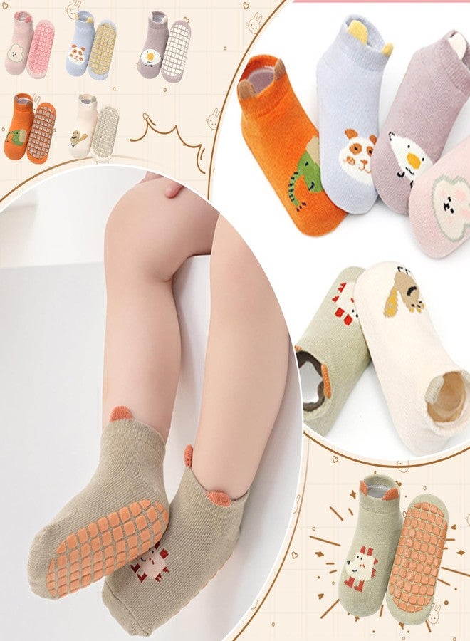 TecoKart® 6 Pairs Socks for Baby Boys 0-3 Years Grip Socks for New Born Baby Anti Skid Kids Socks Ankle Socks for Toddler Gift for 1 Year Old Boy&Girls - Image 5