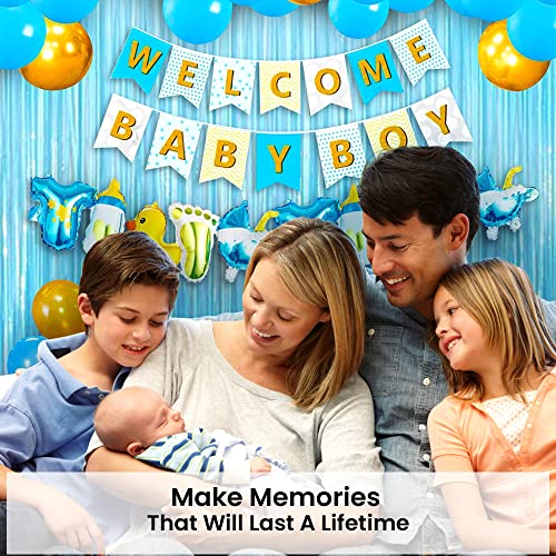 Party Propz Welcome Home Baby Decoration Items Kit - 43pcs, Baby Decoration Items | Name Ceremony Decoration For Boy | New Born Welcome Home Decoration Kit - Image 3