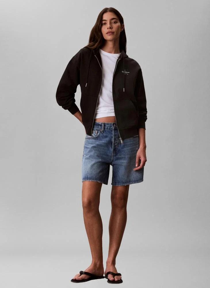Calvin Klein Jeans  Relaxed Monogram Zip Hoodie for Women | Best Price UAE