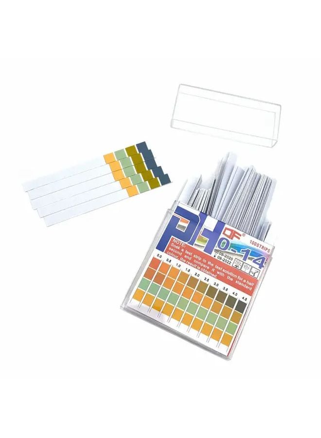 100 Count PH Test Strips 0 14 For Drinking Water Food Pools Aquariums And Soap - Image 1