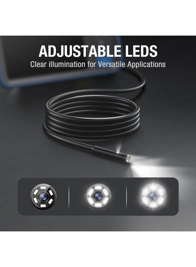 Teslong Dual Lens Endoscope Camera, 1080P Camera Borescope Inspection With 4.5" Ips Monitor-16Ft Waterproof Snake Camera-Led Ring Light-32Gb Microsd Card-Chargeable Battery -Carrying Case - Image 5