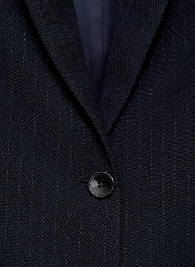 MANGO Pinstripe Suit Blazer