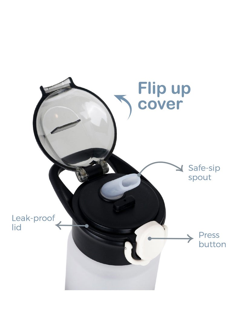 Eazy Kids Water Bottle 500ml With Handle - Black  - Image 3