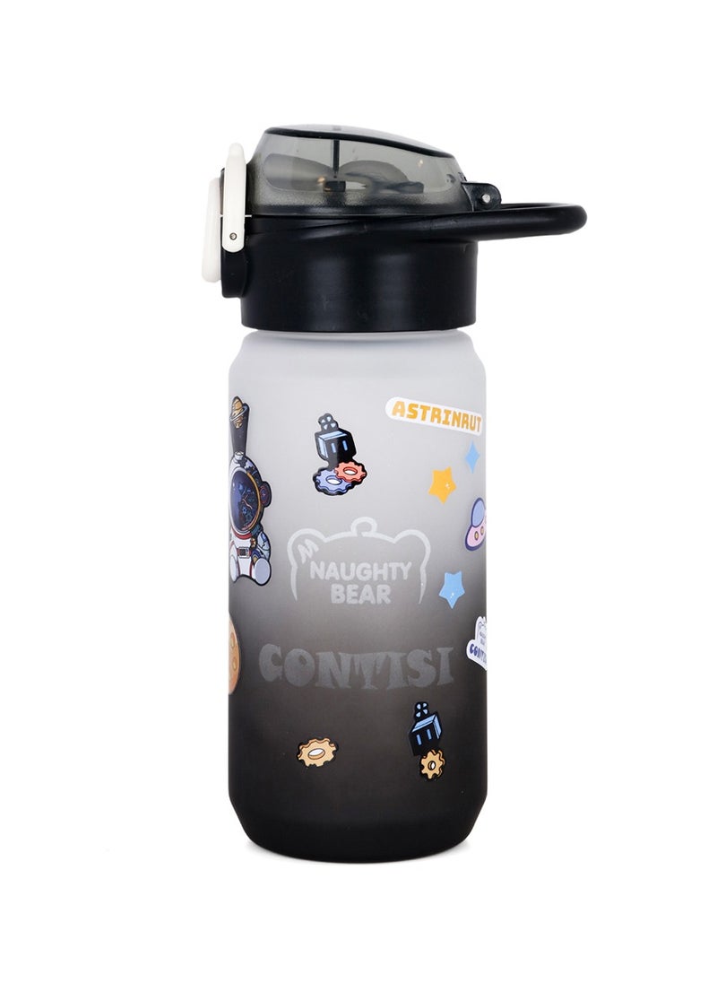 Eazy Kids Water Bottle 500ml With Handle - Black  - Image 4