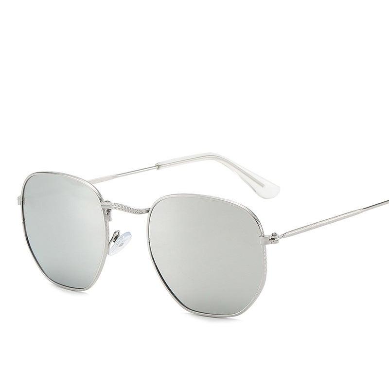 Generic 2022 Retro Square 3548 Sunglasses UnisexSilver frame white Mercury Silver frame white Mercury 