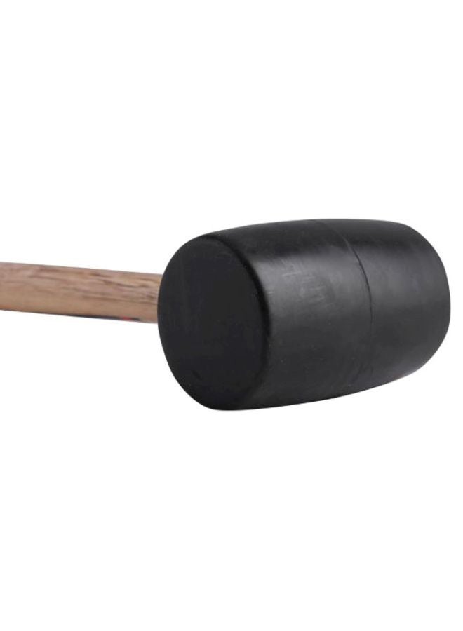 GEEPAS Rubber Mallet with Wooden Handle 24Oz- Hardwood Shaft Rubber Mallet Double-Face Hammer with Soft/Hard Tips | Ideal for woodworking, cabinet and furniture making, auto body and metal fabrication Brown/Black - Image 3