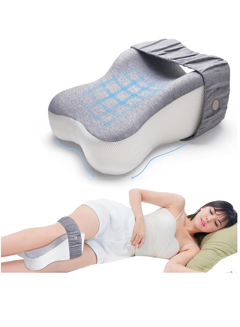 Side sleeping knee pillow, soft spine alignment, side sleeping leg pillow, memory foam leg pillow, sciatica relief, pregnancy sleeping pillow  - Image 1