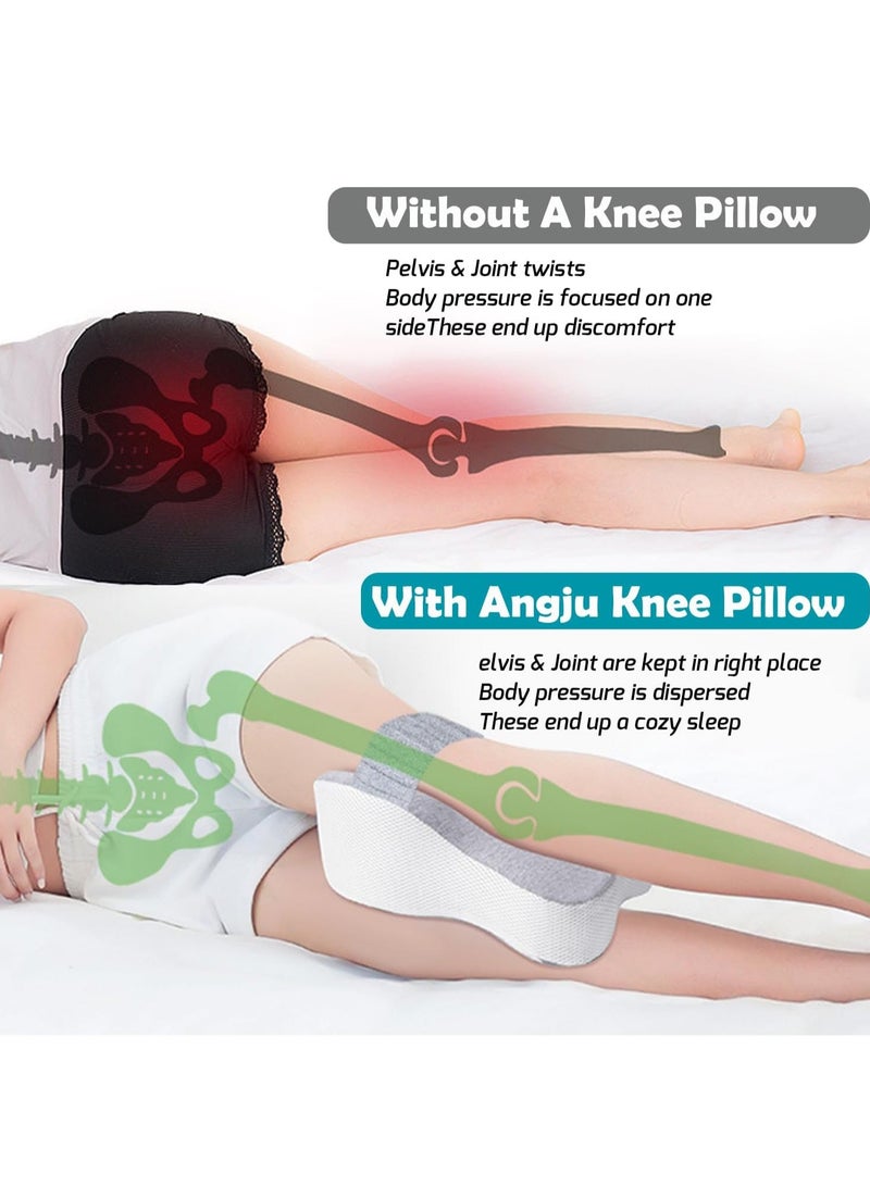 Side sleeping knee pillow, soft spine alignment, side sleeping leg pillow, memory foam leg pillow, sciatica relief, pregnancy sleeping pillow  - Image 4