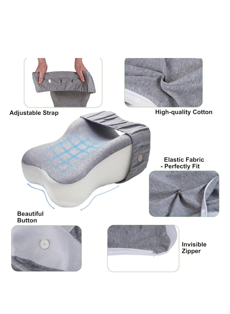 Side sleeping knee pillow, soft spine alignment, side sleeping leg pillow, memory foam leg pillow, sciatica relief, pregnancy sleeping pillow  - Image 5