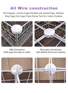 URbazaar DIY Pet Fence, Animal Cage Portable Pet Panel, Rabbit, Dog Cage, Cat Cage Fence Tent for Indoor and Outdoor (Large White)  - Image 3