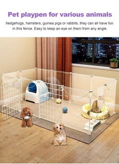 URbazaar DIY Pet Fence, Animal Cage Portable Pet Panel, Rabbit, Dog Cage, Cat Cage Fence Tent for Indoor and Outdoor (Large White)  - Image 5