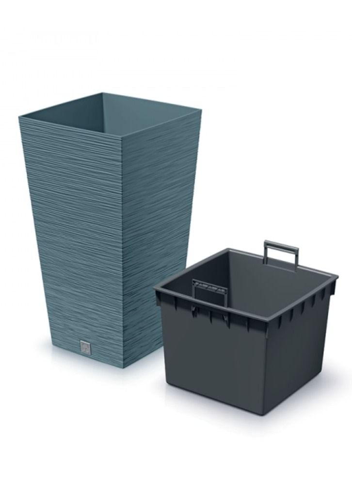 Decor Furu Square Plastic Planter Scandinavian Blue Extra Large  - Image 2