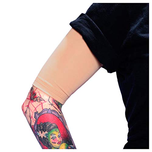 Tat2X Ink Armor Premium Half Arm Tattoo Cover Up Sleeve - No Slip Gripper - U.S. Made - Light - 3X (single half arm sleeve) - Image 1
