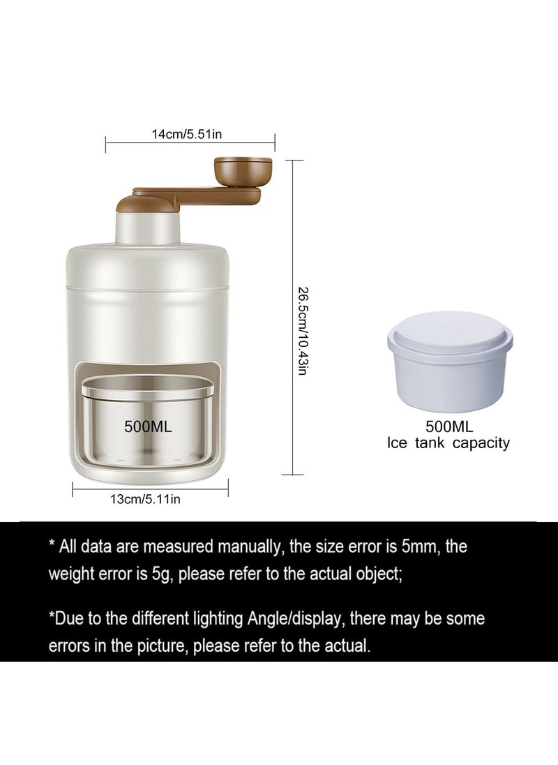 AngelReally Ice Crusher Machine for HomeManual Ice Shaver Crushed Ice Maker Shaved Ice Machine with Ice Cube Trays for Party Bars Restaurants White  - Image 2