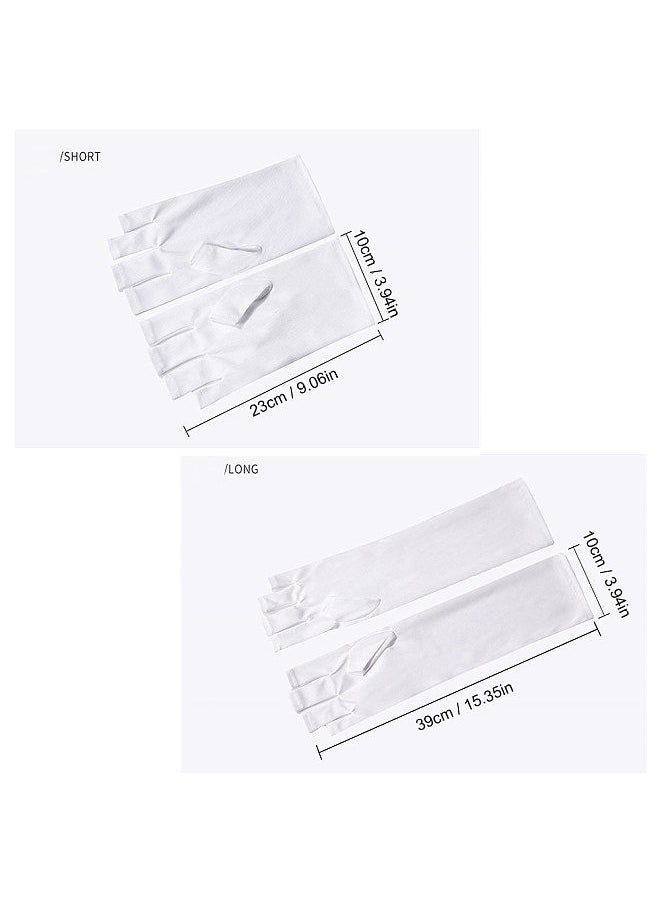 Generic 1 Pair UV Protection Gloves Fingerless Anti UV Glove Protect Hands from UV with LED UV Gel Nail Polish Drying Lamp Manicure Nail Tool  - Image 2