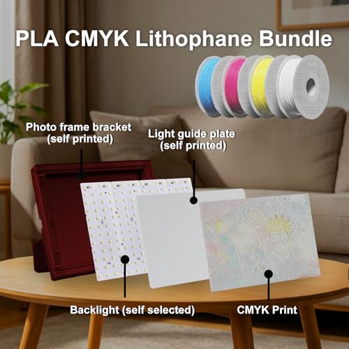BambooSegD 2PCS Lithophane LED Backlight Board Kit KC009 KC010 for Bambu Lab H2C/X1/P2S/A1 LED Light Board Backlights Makerworld Model Parts USB 3D Print Accessory Photo Model DIY Light Box - Image 4
