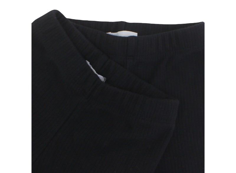 Ourkids Unisex Cotton Ribbed Thermal Pants – Black (Pack Of 2) - Image 4