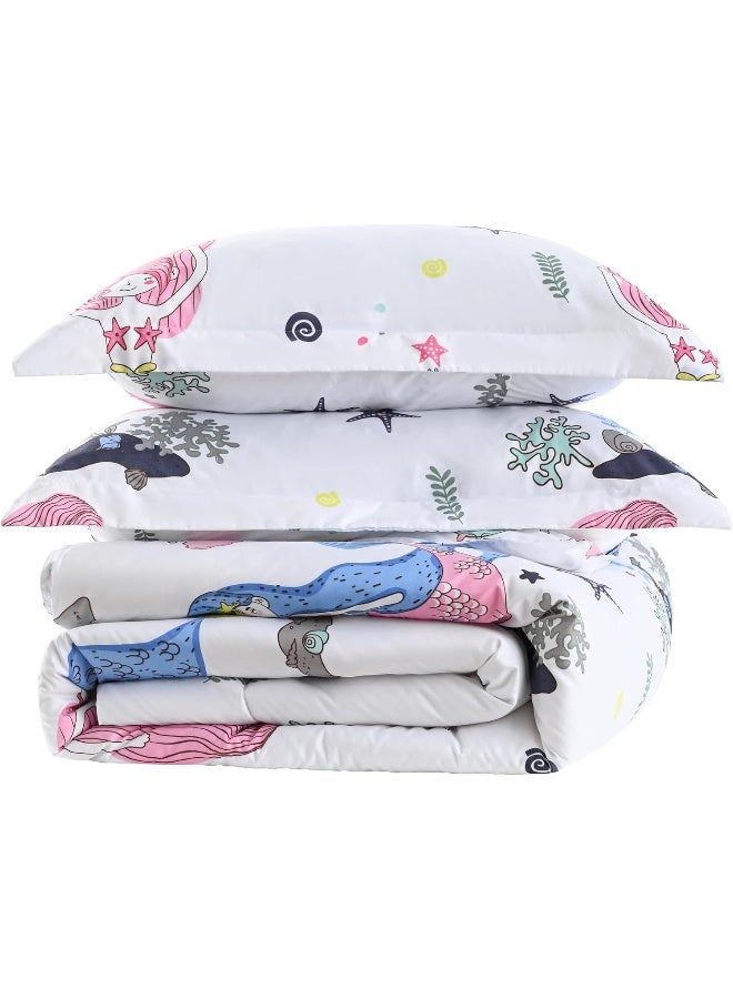 Yibeizi Mermaid Comforter Set for Girls Full Size  - Image 1