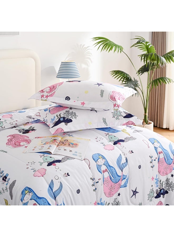 Yibeizi Mermaid Comforter Set for Girls Full Size  - Image 5