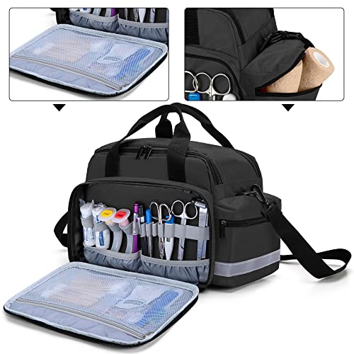 Trunab Home Health Nurse Bag Medical Bag Organizer with Handle and Shoulder Strap for Home Visit, Travel, Nursing Student - Image 2