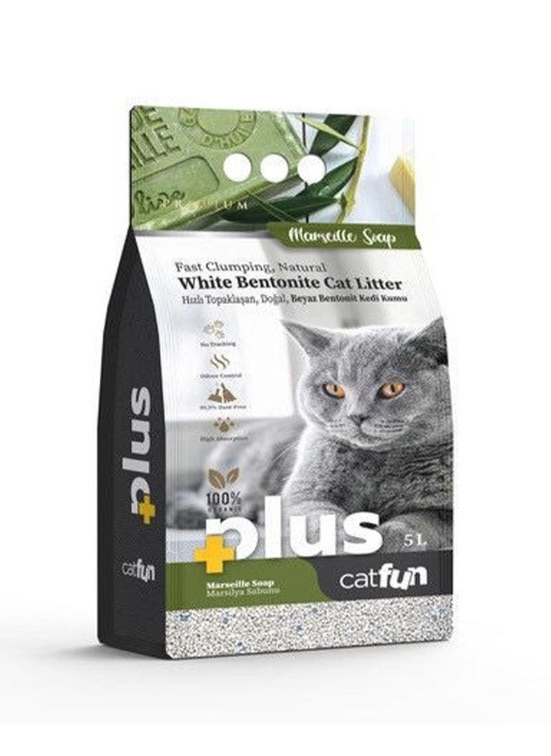 CATFUN Plus CATFUN Plus White Bentonite Cat Litter 5L Marseille Soap 