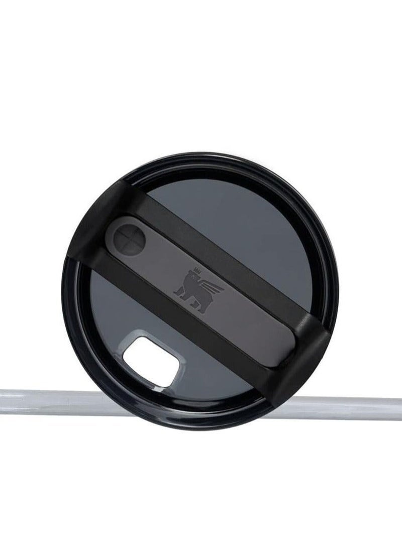 كوب حراري 40 أونصة ستانلس ستيل مع مقبض وشفاط، معزول بتقنية الفراغ مانع للتسرب، كوب سفر للماء والقهوة والمشروبات الباردة (أسود) - view 3