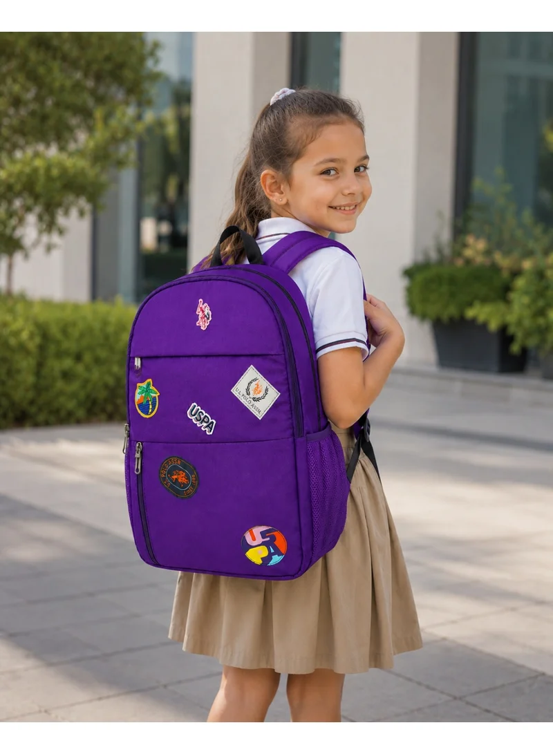 U.S. Polo Assn. LIGHT PURPLE U.S. Polo Assn. Classic Royal Purple Traveller Stamp Edition Backpack for School and Office MultiCompartment Bag for Campus  | Best Price UAE
