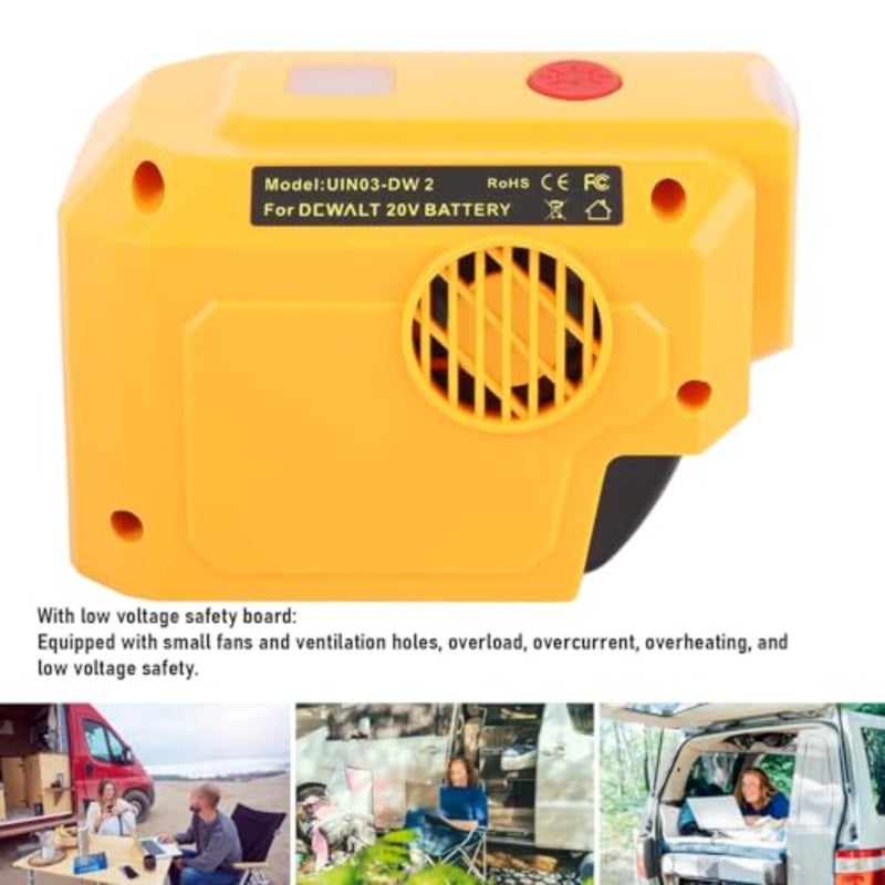 Portable Power Station Camping Hiking Outdoor Activities 18V Battery Inverter 200W Power Inverter With 200LM LED Light - Image 3