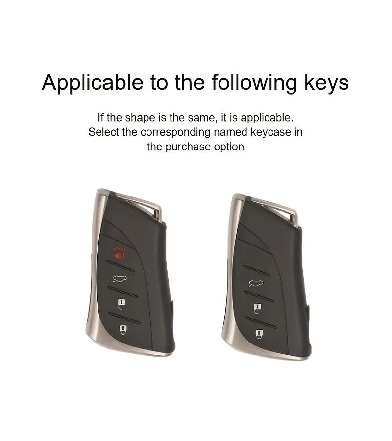 غطاء فوب مفتاح من الجلد الفاخر الأبيض الصناعي مع سلسلة مفاتيح لسيارات لكزس NX ES UX US RC LX GX IS RX 200 250H 350H LS 450H 260H 300H UX200 شل - Image 4
