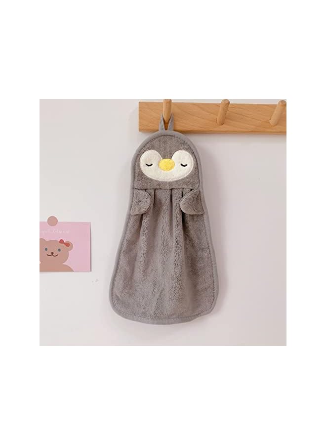 Zaboon Pack Cute Kids Hand Towels With Hanging Loop, Toddler Hanging Hand Towels Microfiber Hand Towels For Bathroom Kitchen Home - Image 2