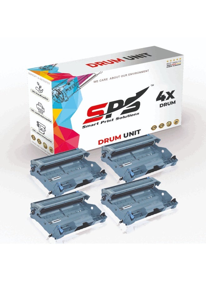 Smart Print Solutions SPS Compatible Drum Cartridges for Brother - DR-350 | 4x Black | Yield upto 12,000 Pages - Image 1
