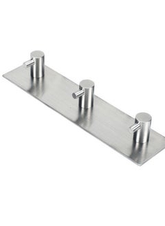 Goolsky Towel Hook Rack Wall Mounted 19cm Coat Hanger with 3 Heavy Duty Hook, Easy to Install Rail for Bedroom, Bathroom, Foyer, Hallway, Garden, Office (304 Stainless Steel Brushed Nickel)  - Image 1
