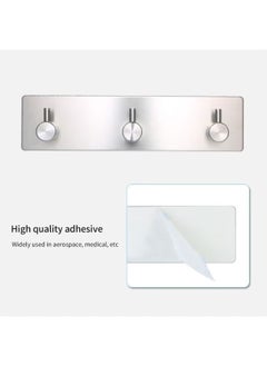Goolsky Towel Hook Rack Wall Mounted 19cm Coat Hanger with 3 Heavy Duty Hook, Easy to Install Rail for Bedroom, Bathroom, Foyer, Hallway, Garden, Office (304 Stainless Steel Brushed Nickel)  - Image 4