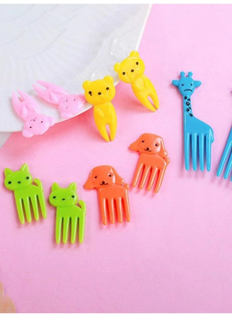 10 Pcs Small Plastic Forks with Cute Animal Design for Kids - Image 4