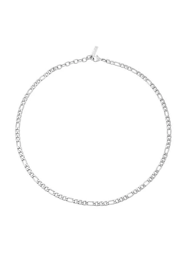 POLICE Ease Stainless Steel Figaro Chain Necklace for Men
