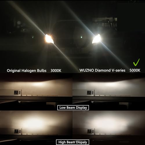 Wuzno 9003/H4 Halogen Headlight Bulb, White Light 12V 60/55w 64193 12342 P43T 5000K Headlamp Repacelment 2 Pack Long Life - Image 2