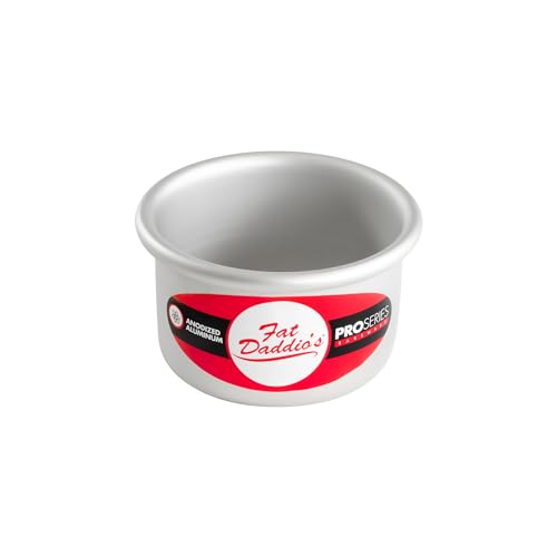 Fat Daddio's Fat Daddios PCC32CASE Anodized Aluminum Round Cheesecake Pans 6 Piece Set 3 x 2 Inch - Image 3
