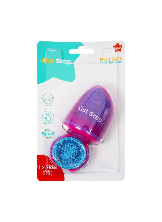 1st Step Bpa Free Fruit And Food Nibbler And Feeder With 2 Mesh (Pink) - Image 1