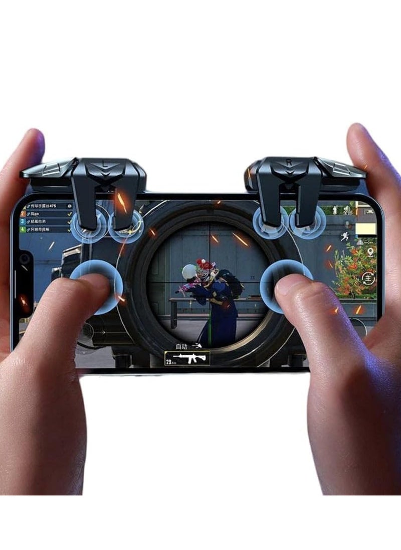 Generic Professional Game Trigger, 4 ons For Pubg gamepad Mobile Controller, Support IOS, Android, And Most Phones And Ipads, Aluminum on, Support mobile COD/PUBG/FORTNITE (The ons)2 Pcs  - Image 2