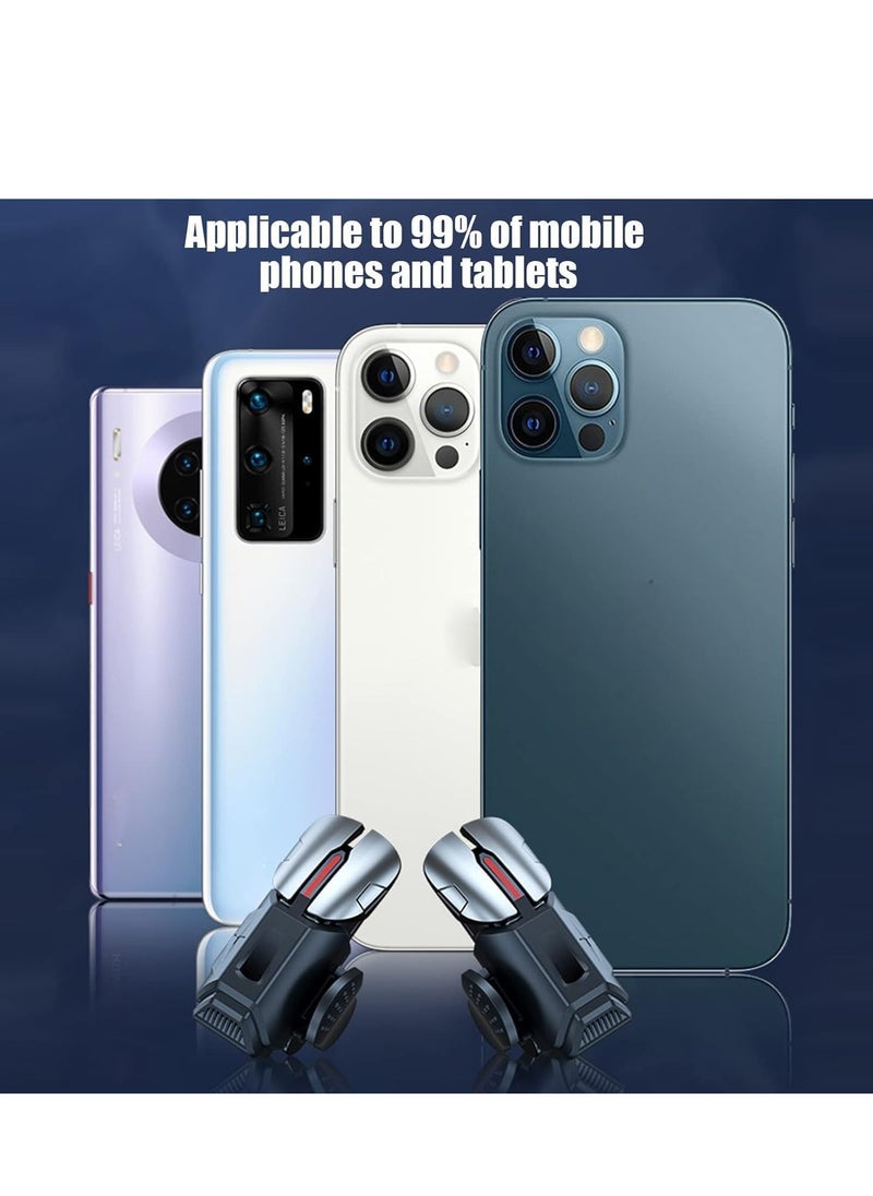 Generic - Professional Game Trigger, 4 ons For Pubg gamepad Mobile Controller, Support IOS, Android, And Most Phones And Ipads, Aluminum on, Support mobile COD/PUBG/FORTNITE (The ons)2 Pcs - Image 1