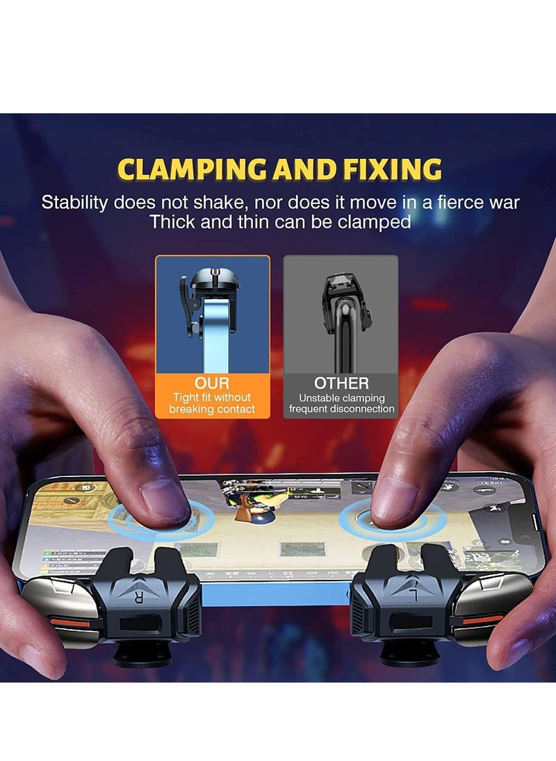 Generic - Professional Game Trigger, 4 ons For Pubg gamepad Mobile Controller, Support IOS, Android, And Most Phones And Ipads, Aluminum on, Support mobile COD/PUBG/FORTNITE (The ons)2 Pcs - Image 1