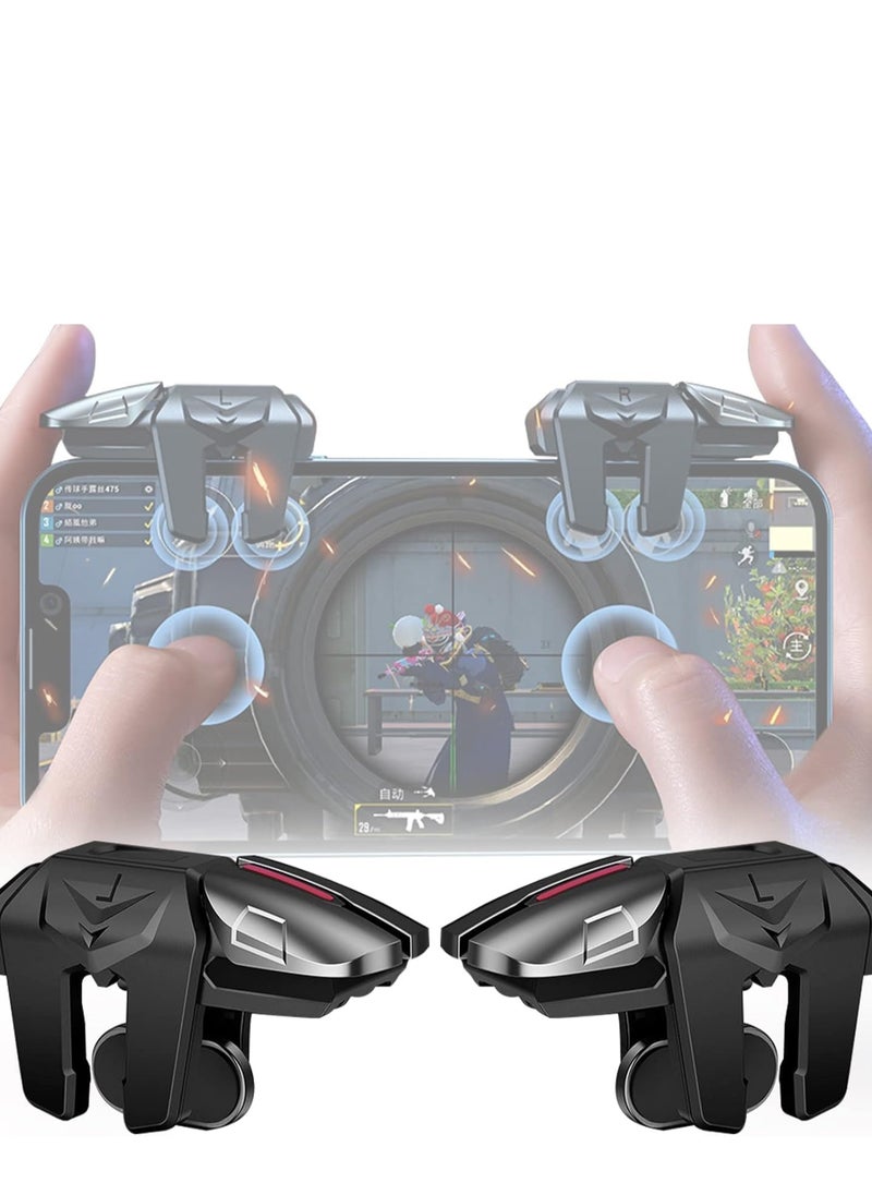 Generic Professional Game Trigger, 4 ons For Pubg gamepad Mobile Controller, Support IOS, Android, And Most Phones And Ipads, Aluminum on, Support mobile COD/PUBG/FORTNITE (The ons)2 Pcs  - Image 1