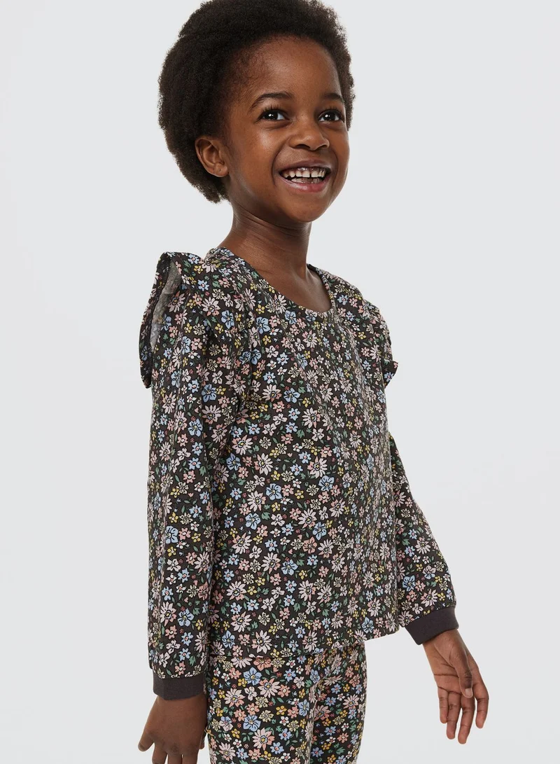 H&M Kids Flounce Trimmed T-Shirt
