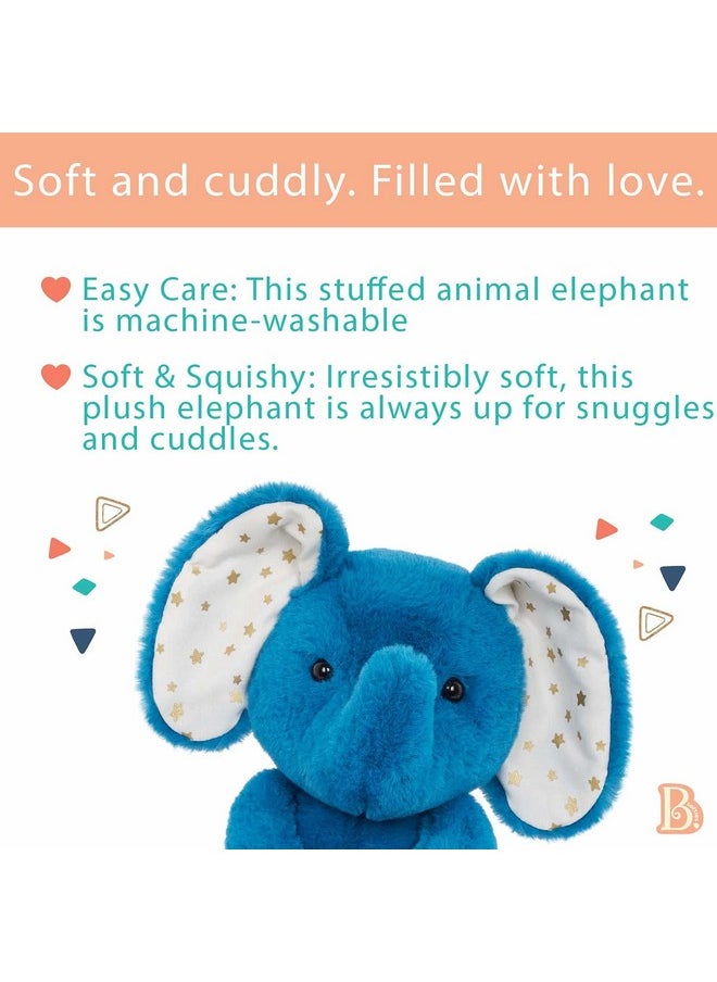 B. Toys Softies Happy Hues Ellieberry 12" Blue Plush Elephant Stuffed Animal Soft & Cuddly Toy Washable Baby Toddler Kids 0 Months +  - Image 4