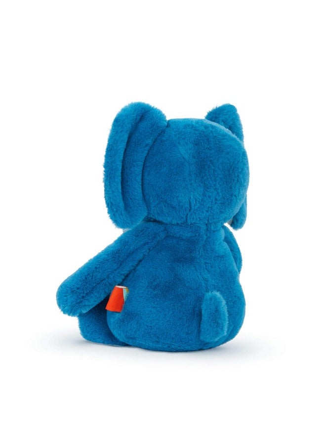 B. Toys Softies Happy Hues Ellieberry 12" Blue Plush Elephant Stuffed Animal Soft & Cuddly Toy Washable Baby Toddler Kids 0 Months +  - Image 5
