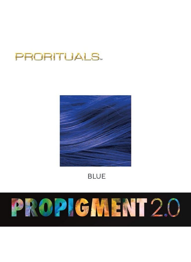 Prorituals - Propigment 2.0 Professional Hair Color Dye Blue Hair Dye Permanent Vibrant Color Imparts A Rich Shine Leaving Your Hair Feeling Soft And Silky Blue 4Oz - Image 1