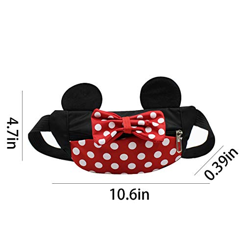Aibearty Cute Kids Fanny Pack for Little Kids Toddler Waist Bag Children's Mouse Canvas Baby Fanny Pack - Image 3
